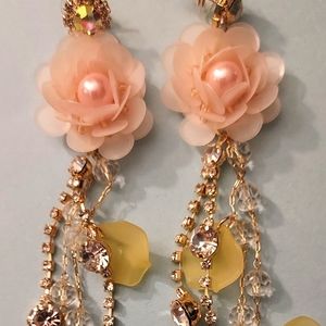 Rose petal earrings
